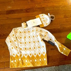 Brand new sweater hat set by Rachel zoe